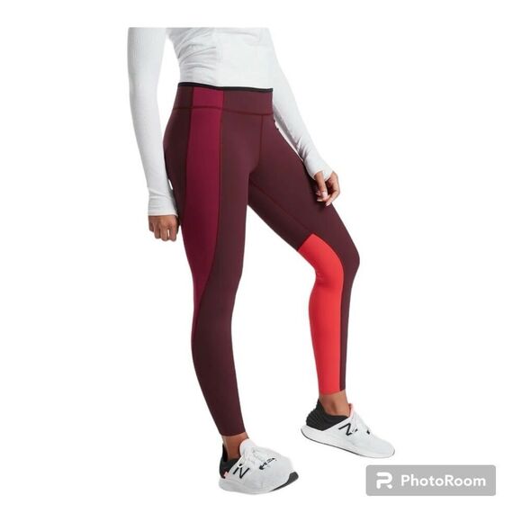 Athleta Asym Colorblock Tight in Plush Supersonic  SIZE XS - Picture 2 of 11